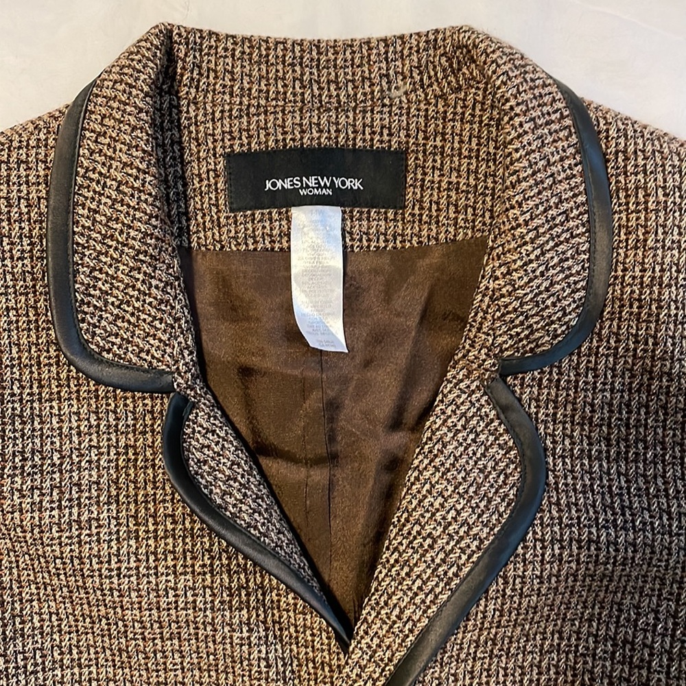 Jones New York Wide Tweed Blazer - Picture 4 of 5